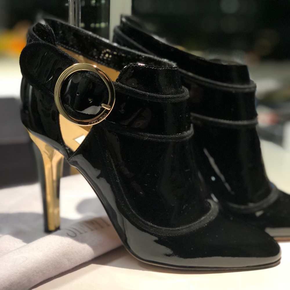 Jimmy Choo patent leather boots